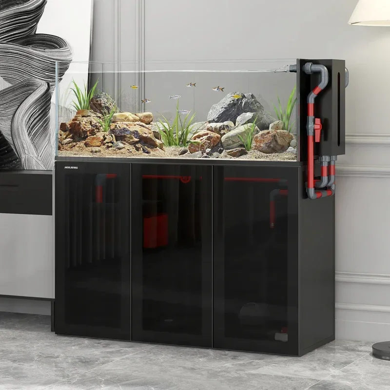 Modern Ornamental Fish Aquariums Cabinet Multifunction Arowana Originality Aquariums Simple Design Pet Products Acquario LLAQ