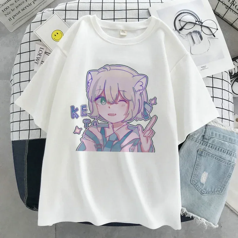 NONE Kawaii Cartoon Grafik Druck T-shirt Frauen Harajuku Ästhetischen Rosa Top T-shirt Blusen 2024 Neue Korea Mode Y2k Weibliche T Shirt 6