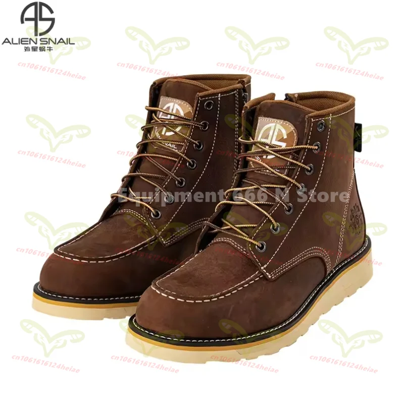 

Мотоботы винтажные из натуральной кожи для мотокросса, мужские водонепроницаемые высокие ботинки для езды на мотоцикле, велосипедные ботинки