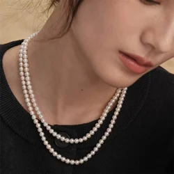 Simple Imitation Pearl Chain Necklace For Women Acrylic White Beads Choker INS Trendy Jewelry Gift Accessories