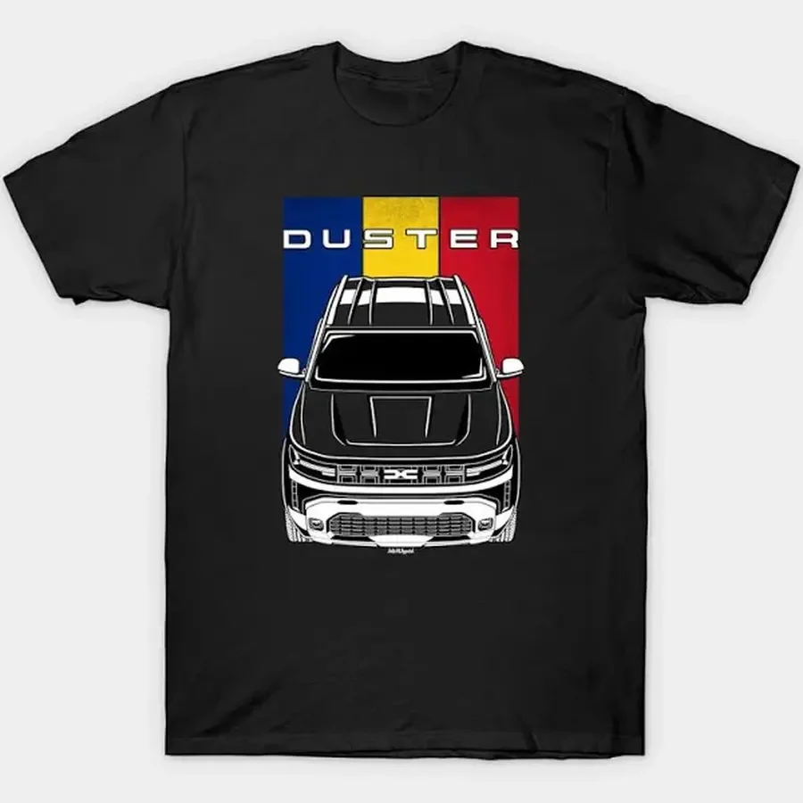 

Car Lovers T-shirt Daci car Duster Men's and Women's Short-Sleeved with Patterns for Summer