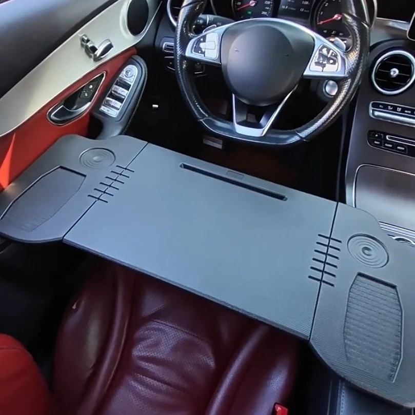 

For Tesla Model 3 / Y Steering Wheel Table Folding Food Tray Auto Steering Wheel Laptop Desk Drinks Tray Holder For car Interior