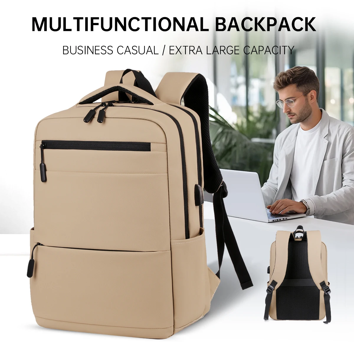 German Short-Distance Business Trip Luggage Bag, Trendy Brand Backpack, Women's and Men's Large-Capacity Travel Backpack, College Student Computer Bag, School Bag