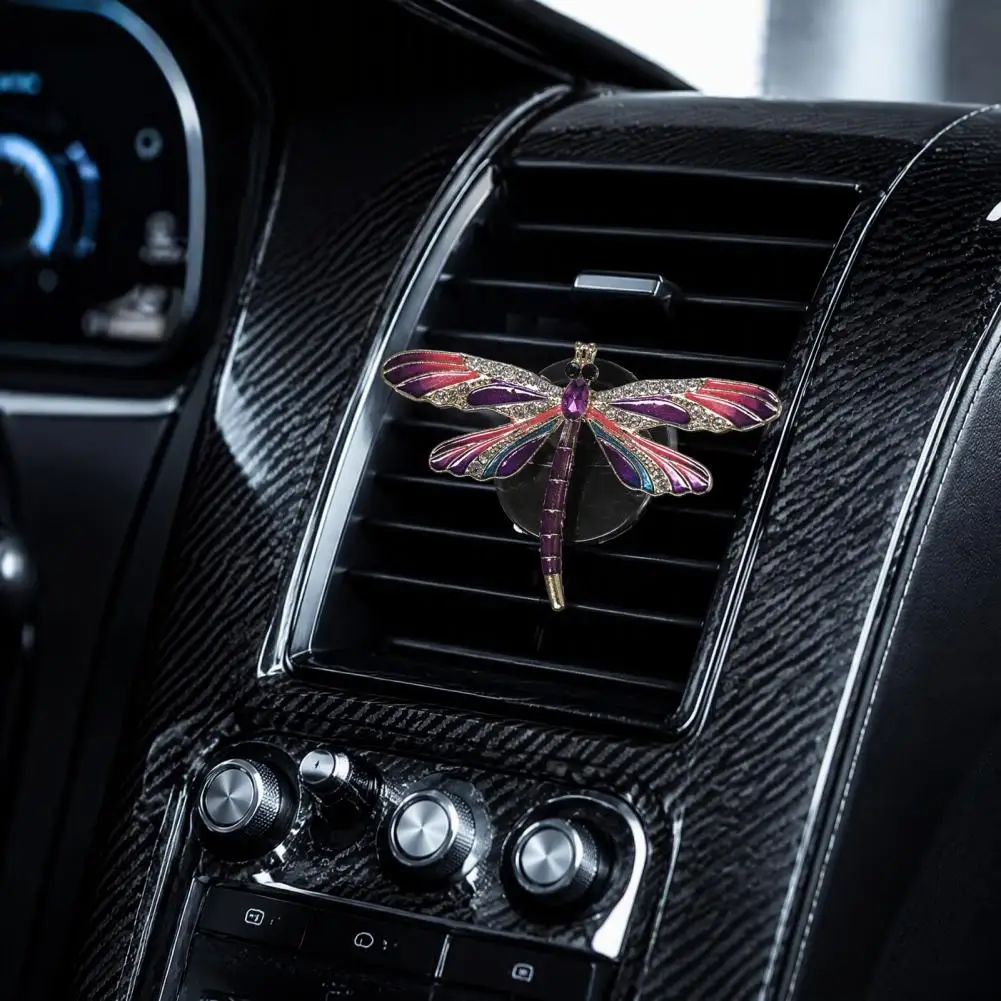 Dragonfly Car Air Vent Clip Motorcycle Helmet Decoration Dragonfly Metal Car Vent Clips Air Outlet Decorative Accessories