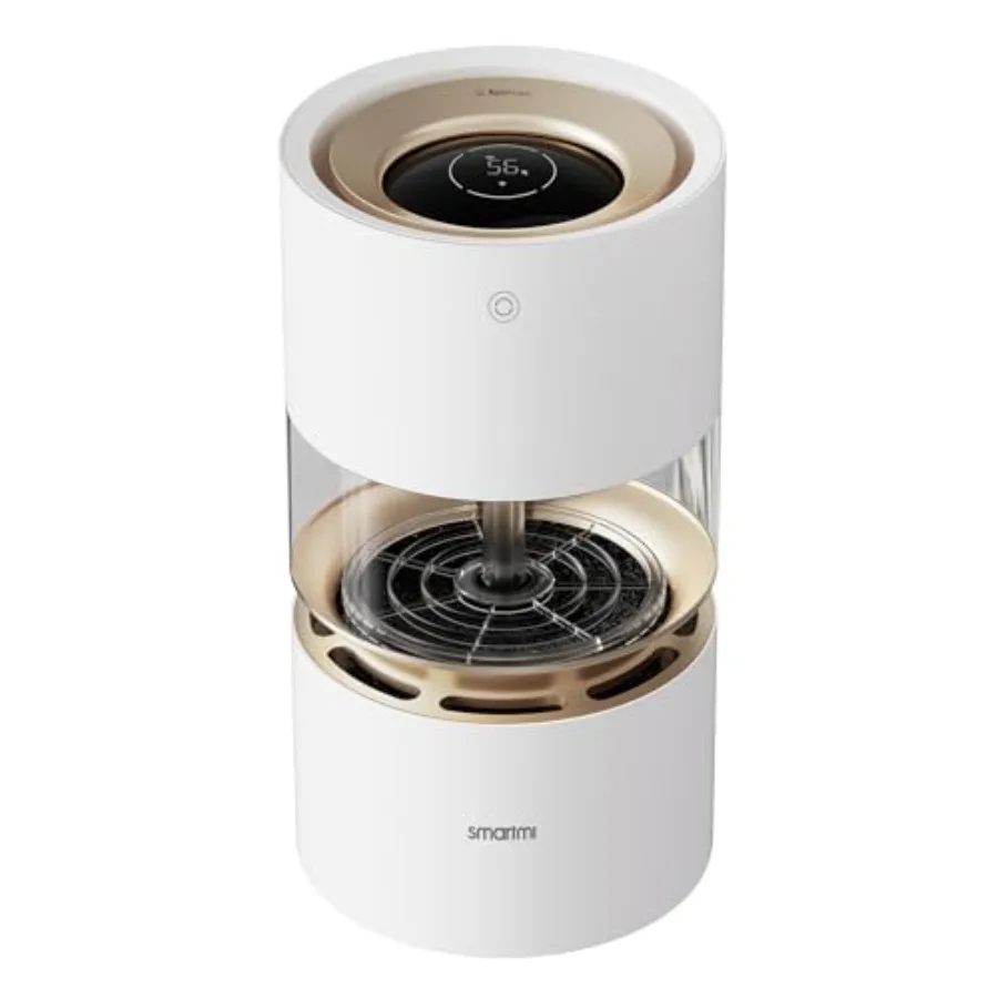 Humidificador evaporativo de la selva tropical, humidificadores frescos sin niebla de 3L para dormitorio, gotas de lluvia visibles, humidificadores de aire Topfill para Baby Se
