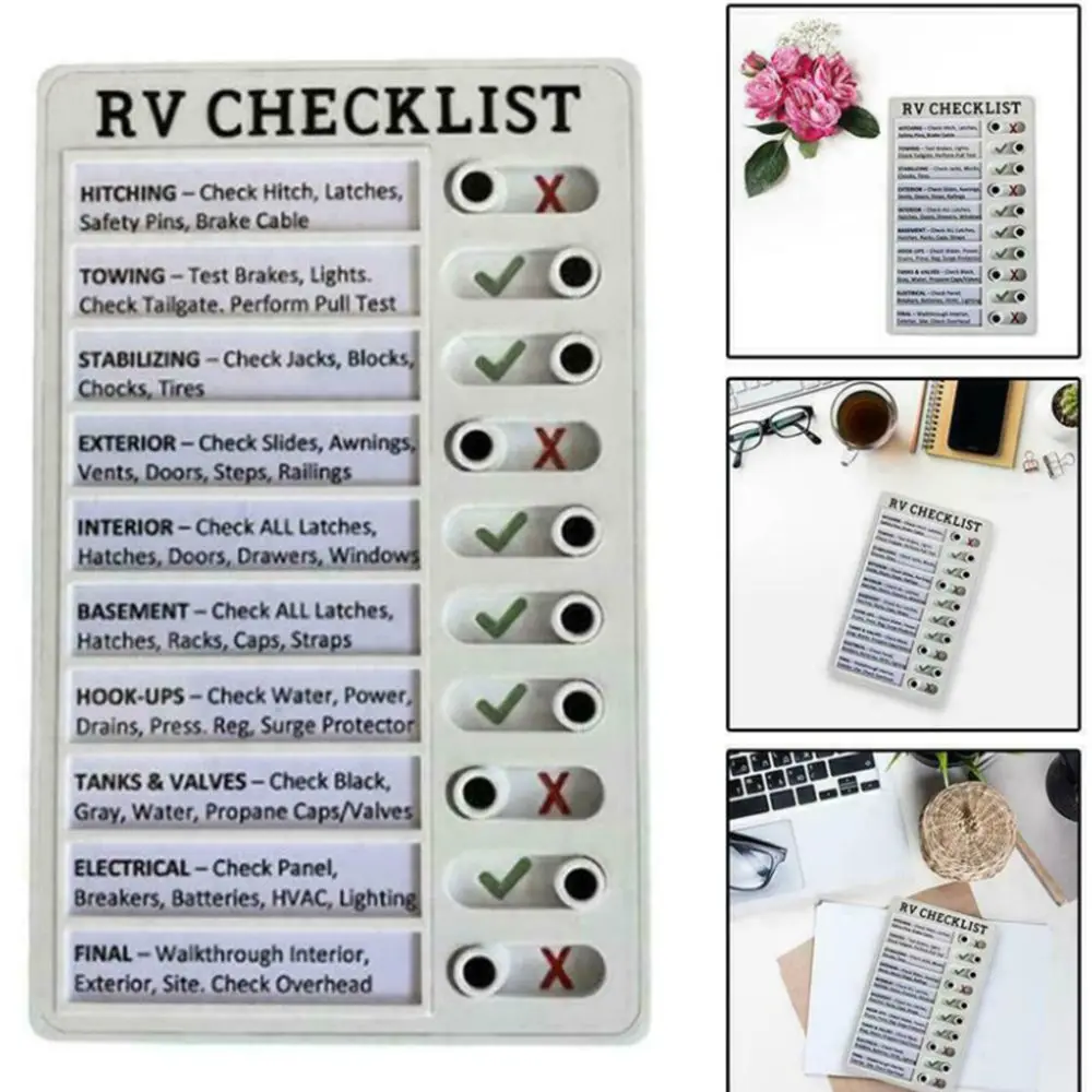 Adjustable RV CHECKLISR ELDER CARE Portable Home Note Board Reminding Time Memo Boards Managemant Planing