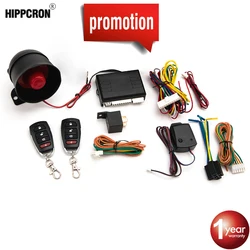 Hippcron Car Alarm Vehicle System 1-Way Universal Protection Security System Keyless Entry Siren + 2 Remote Control Burglar