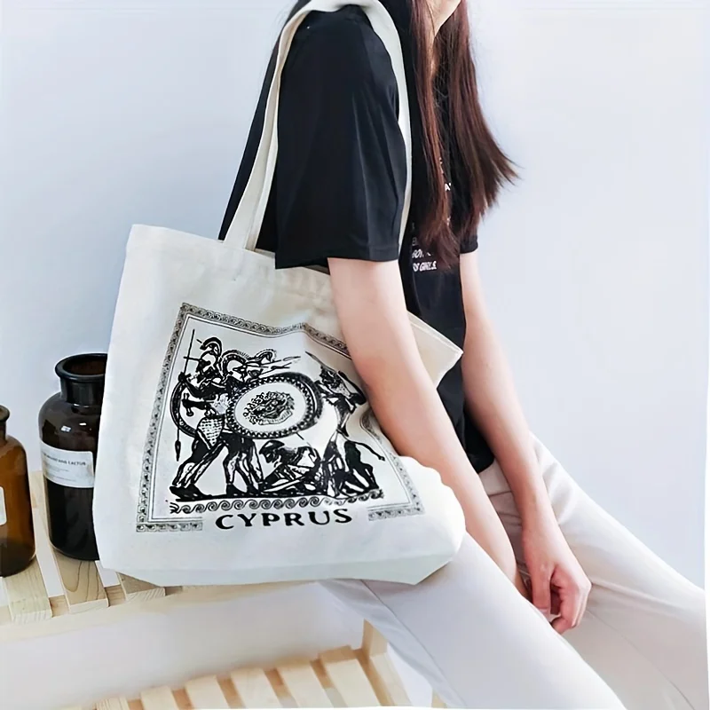 

Сумка-тоут из хлопчатобумажной ткани Сумка на плечо Сумка для покупок Большая сумка