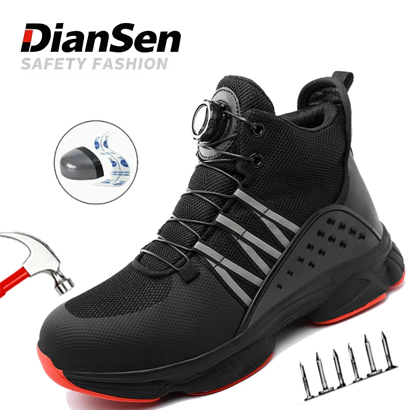 

Work Safety Boots & Shoes Steel Toe Anti-smash Industrial Shoes Breathable Hiking Boots Protective Boots Indestructible Shoes
