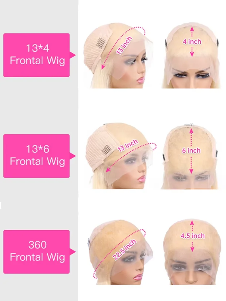38 40 Inches 613 HD Lace Frontal Wigs 13x4 13x6 360 Honey Blonde Brazilian Straight Lace Front Frontal Human Hair Wigs for Women