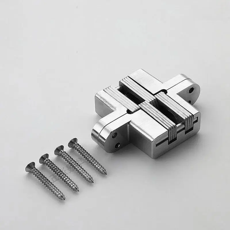 Durable 10PCS Zinc Alloy Invisible Hidden Cross Door Hinges Concealed Folding Table Hinges DIY Project Hinges