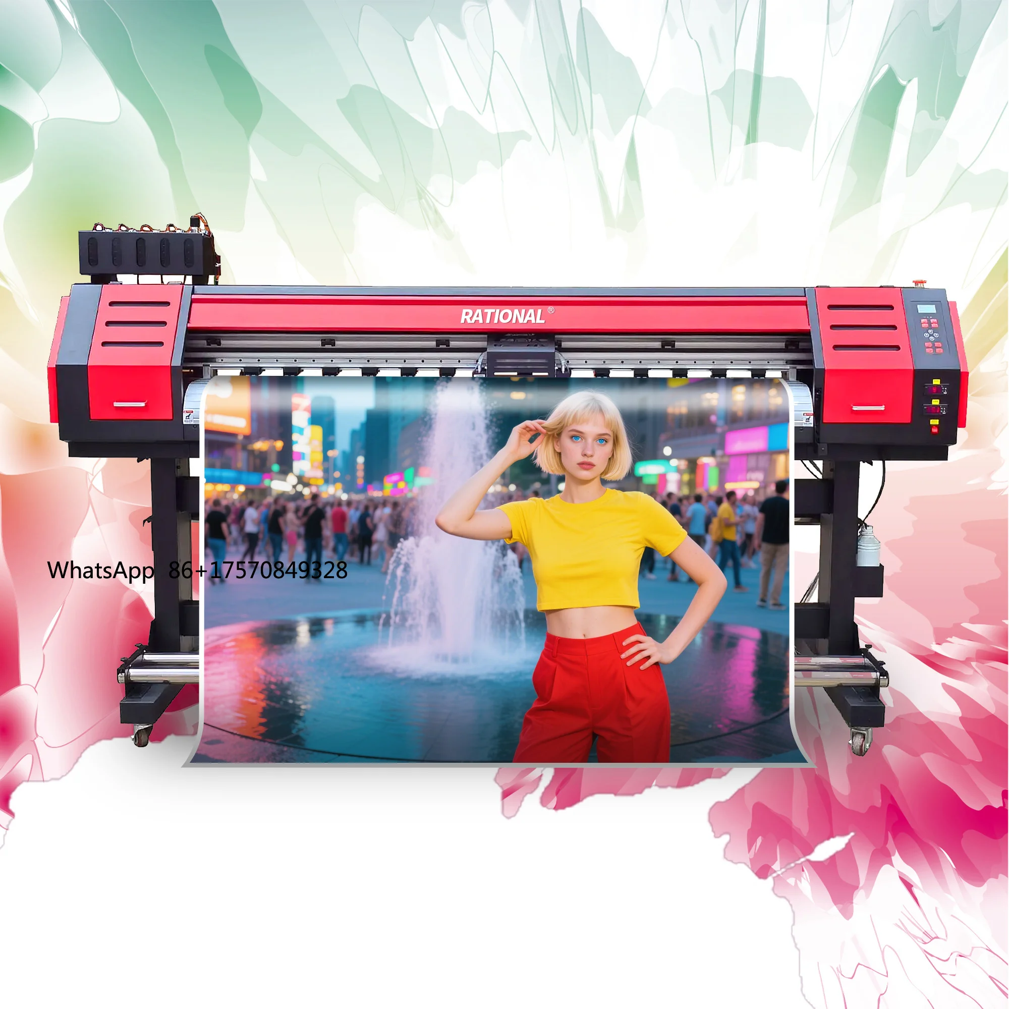 

Eco Solvent Printer Banner Printing Machine Plotter Printer Sticker 1.8m Vinyl Printing Xp600 Eco Solvent Printer