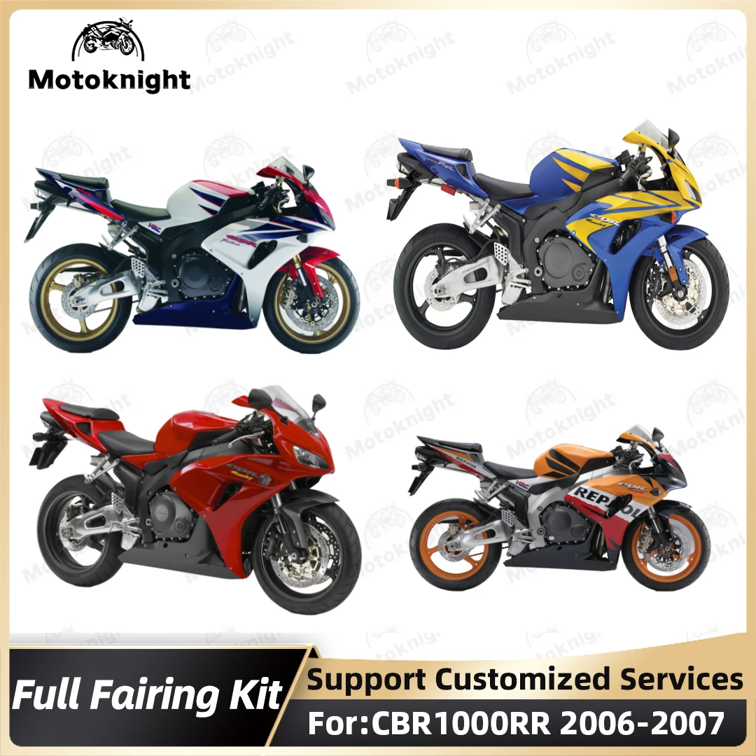 NEW Abs Motorcycle Whole Fairings kit fit for CBR1000RR CBR1000 06 07 CBR 1000RR 2006 2007 Bodywork full Fairing kits