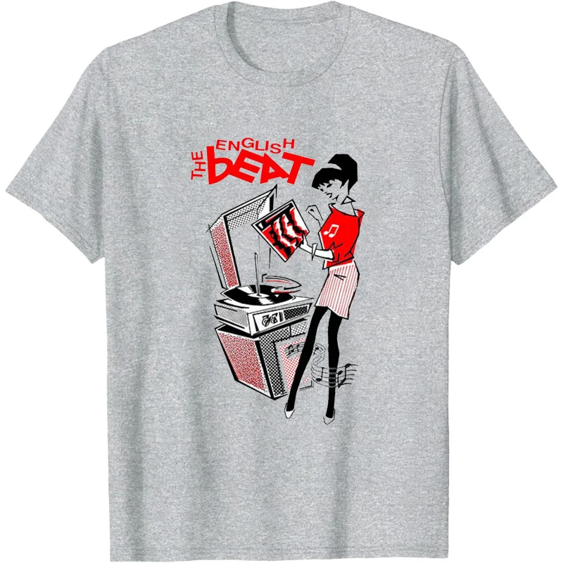The English Beat T Shirt Rude Girl 2 Tone Ska Cool Gift Tee Funny Graphic T Shirts Music Notes T-Shirt 80s Retro Music Shirt
