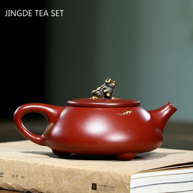 Yixing Dahongpao Tea Pots Purple Clay Stone Scoop Teapot Beauty Kettle Handmade Boutique Teaware Chinese Tea Ceremony Gift 220ml