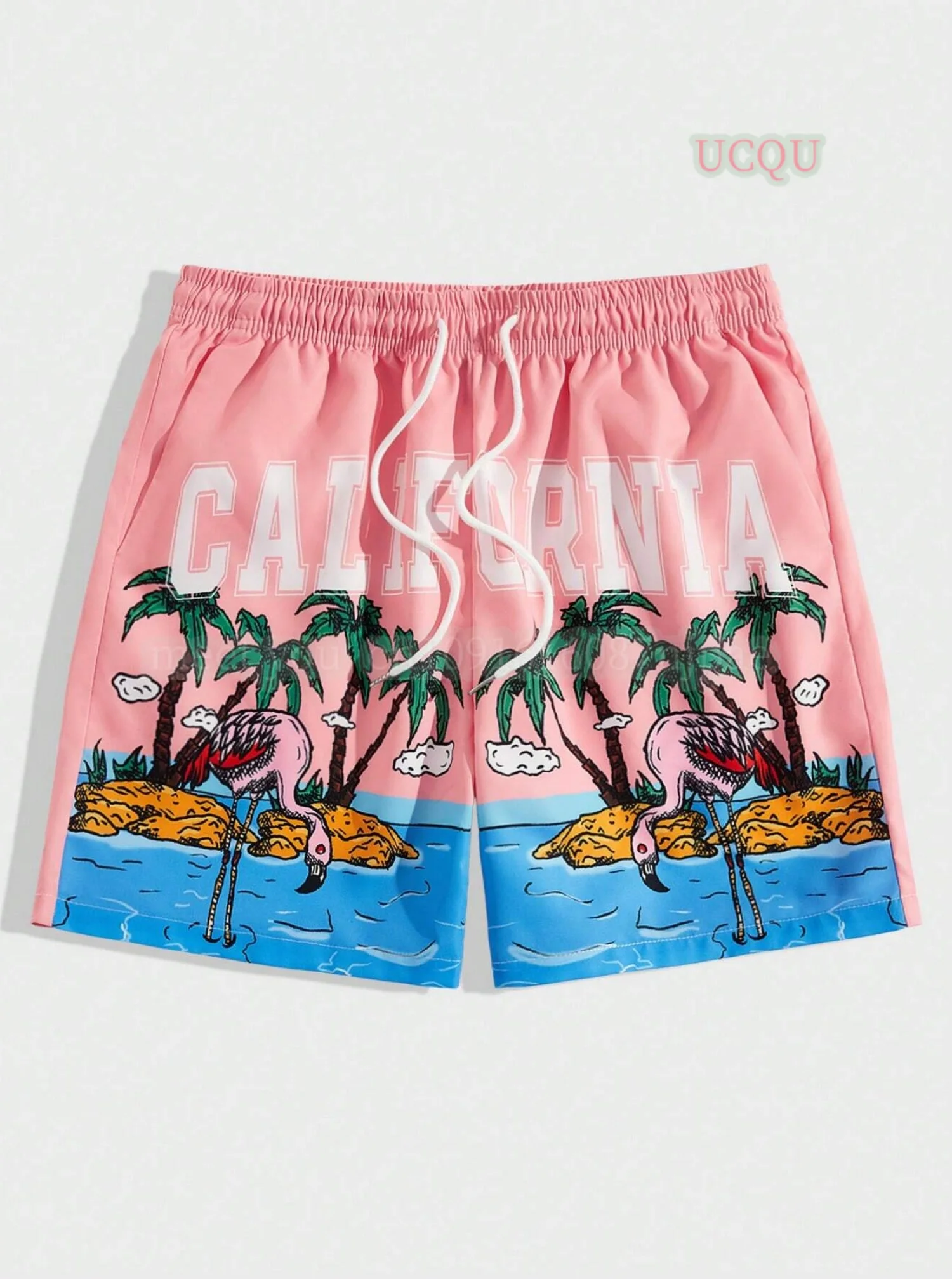 2025 new Women American CALIFORNIA Printing Short Pants Hawaiian Beach Shortslady Seaside Beach Casual Shorts Women Clothing