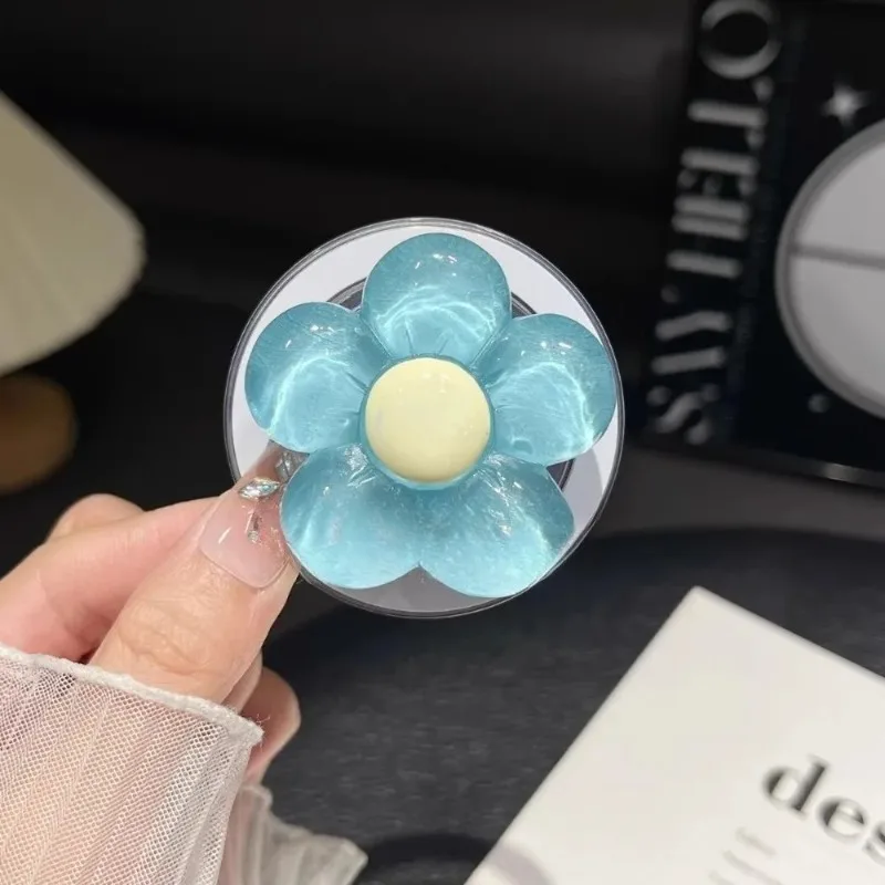 

Корейский мультяшный милый цветок для IPhone Samsung, складной чехол-держатель, магнитный кронштейн для телефона Magsafe Griptok Grip Tok, кронштейн