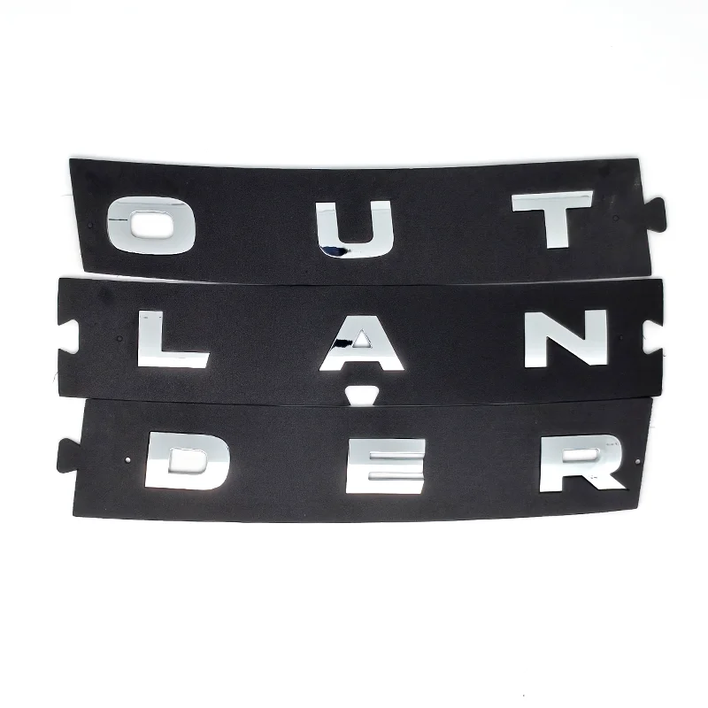 Para outlander 2023 2024 abs frente logo do carro carta adesivo accesorios de estilo do carro