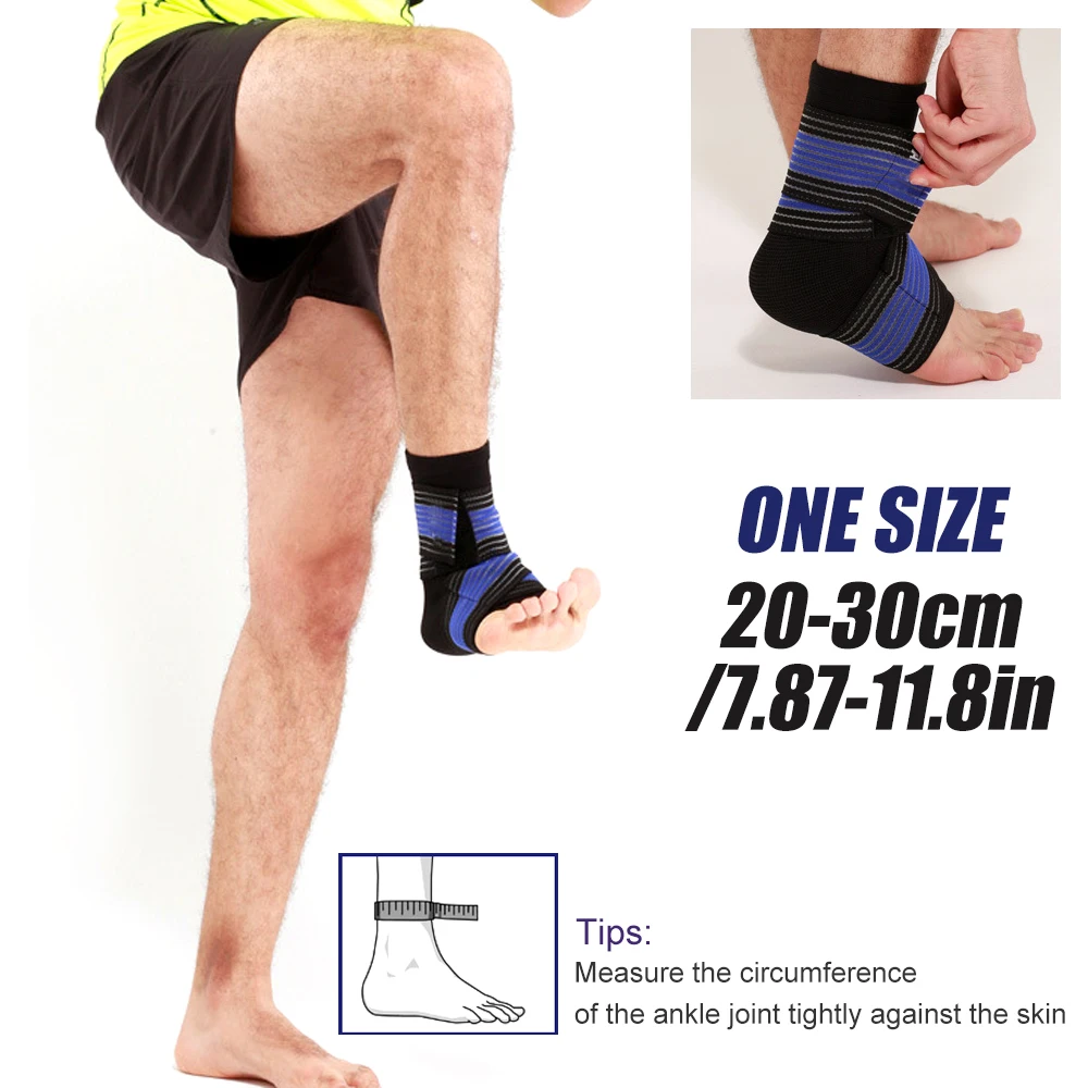 1 Pcs Ankle Compression Support with Elastic Strap Ankle Brace for Plantar Fascitis Support Ankle Protector For Basketball,Gym