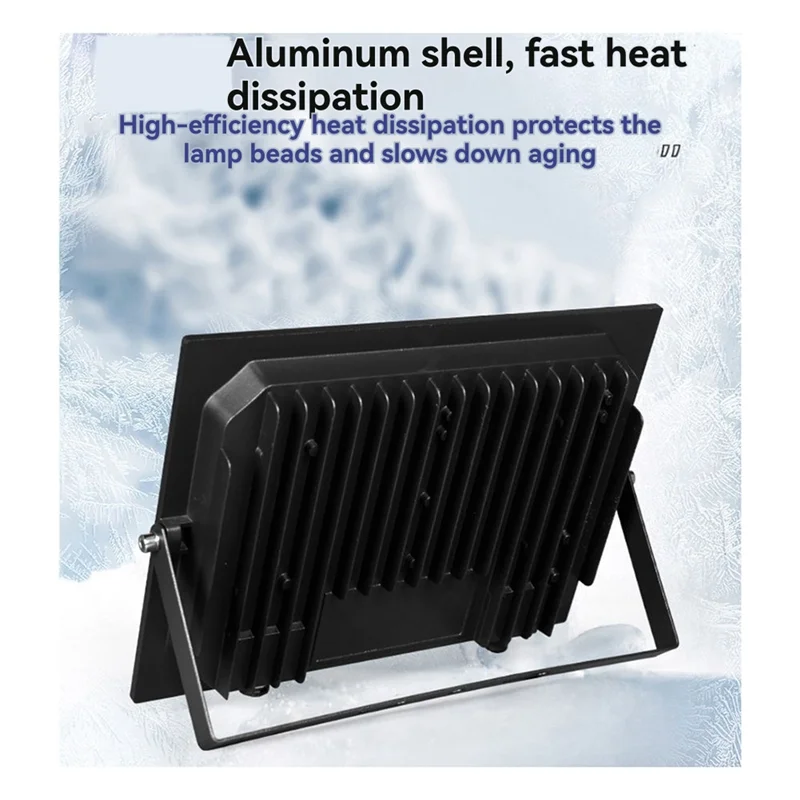 

【Hot-Selling!】200W 6500K 220V IP66 LED Floodlight Indoor Outdoor Spotlight Lighting Projector For Wall Garage Gym Street