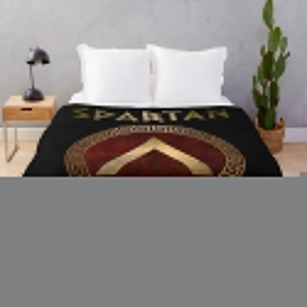 Spartan Shield Lambda Ancient Lacedaemonian Symbol of Sparta Throw Blanket Nap Designers Winter beds Blankets