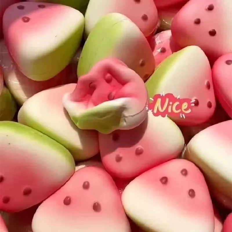 Wassermelone Squishy Fidget Toy Langsam steigende Frucht Stressabbau Anti-Angst Sensorisches Quetschspielzeug für Kinder und Erwachsene (Lustiges Geschenk)