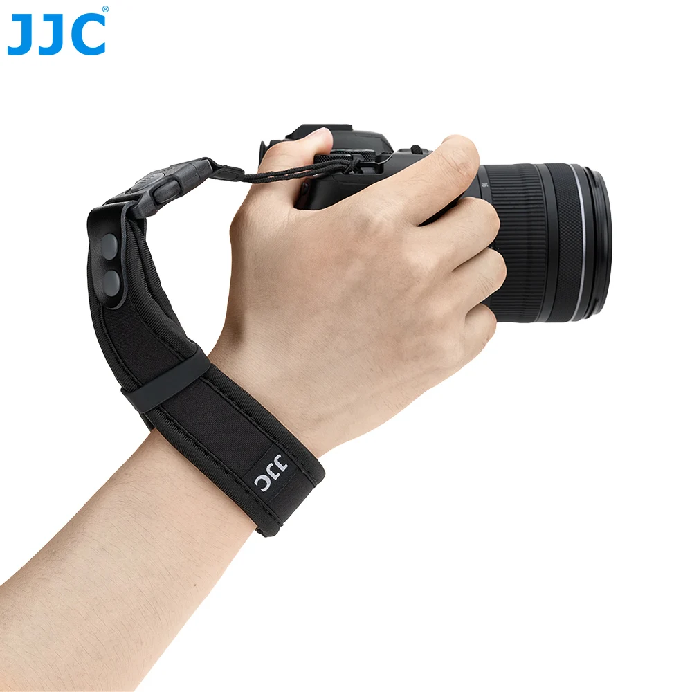 JJC Soft Neoprene Mirroless DSLR Camera Hand Grip Wrist Strap For Canon EOS 600D Nikon D5600 Z30 Z50 Sony ZV-E10 Fujifilm X-T5