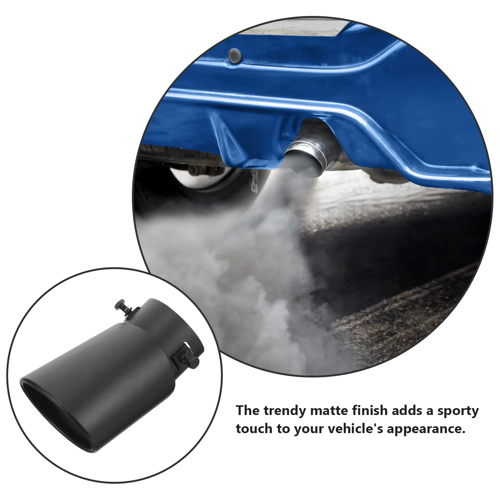 

Stainless Steel Car Exhaust Pipe Accessories Tip Curved Muffler Tips For Truck Motorcycle Tail Sound Reducer Exhaust