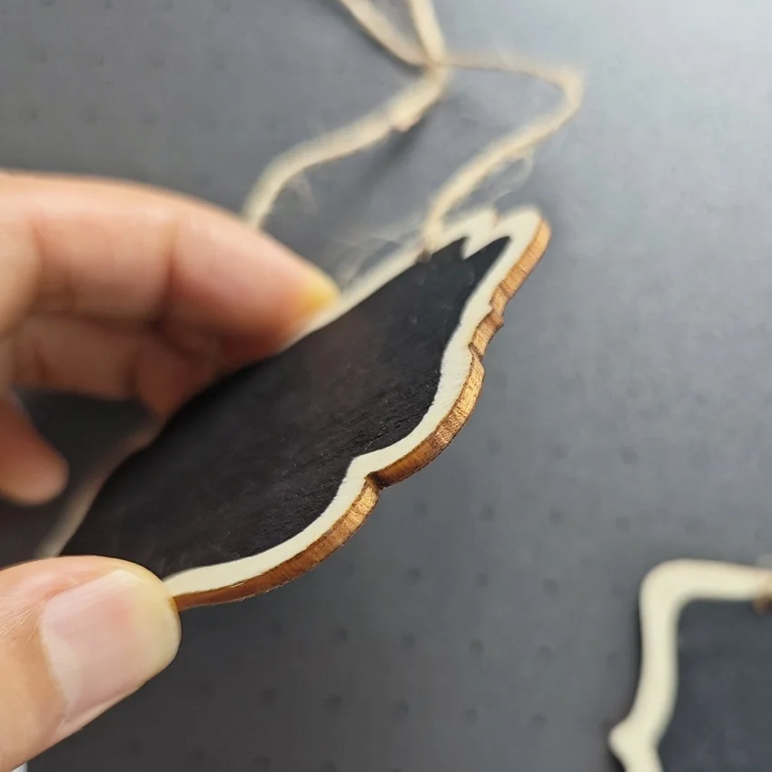 Erasable Composite Wood Plate Small Double-Sided Hanging Rope Blackboard Message Stall Display Board Graffiti Drawing