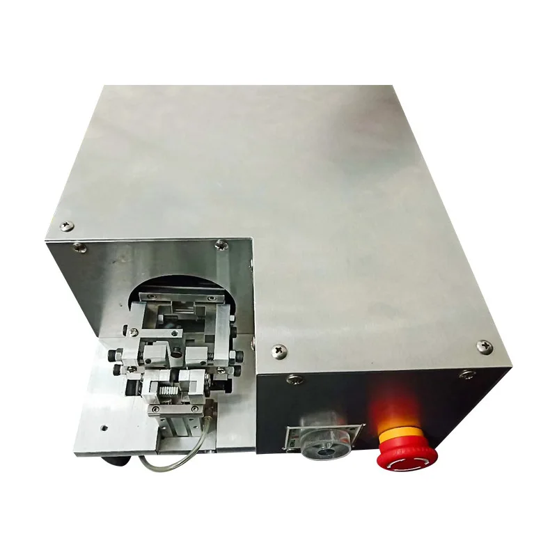 Semi-automatic rubber wire stripping and twisting machine