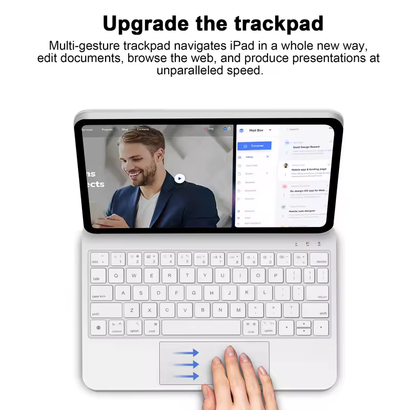GOOJODOQ Magic Keyboard for iPad Pro 11 2024  Air 4 Air 5 Air 6 for iPad 12.9 10th Generation 6th 5th 4th 3rd Gen Cover Case - Image 3