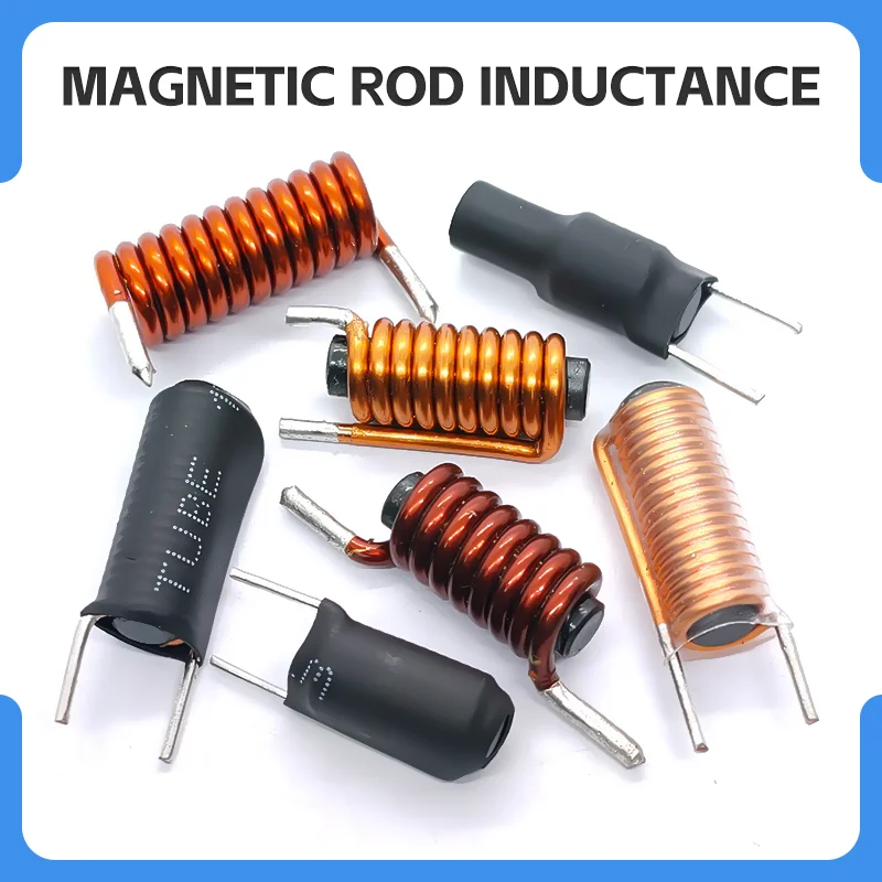 5x20 5x25 5x30 1.8uH 2.2uH 6.7uH 4.2uH 3.3uH 15uH 7.3uH 7.7uH 3.2uH 1.8x8T Rod Inductor Core Coils Both Sides Out Legs