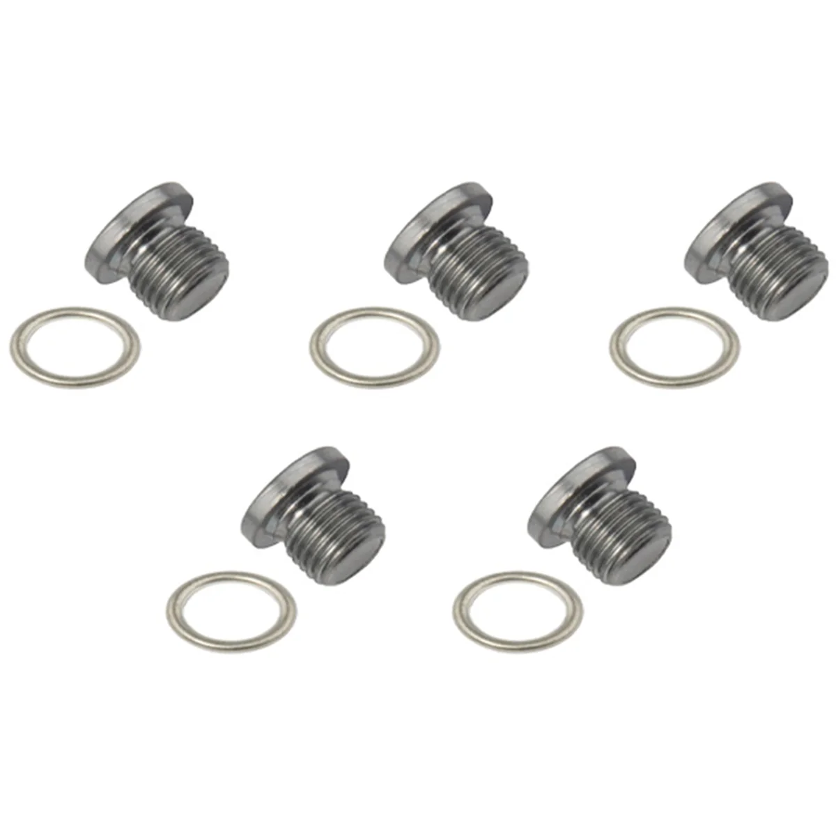 5Pcs Engine Oil Pan Drain Plug Kit for VW Jetta Golf CC PASSAT AUDI Q3 Q5 Q7 TT N0138157 N91167901