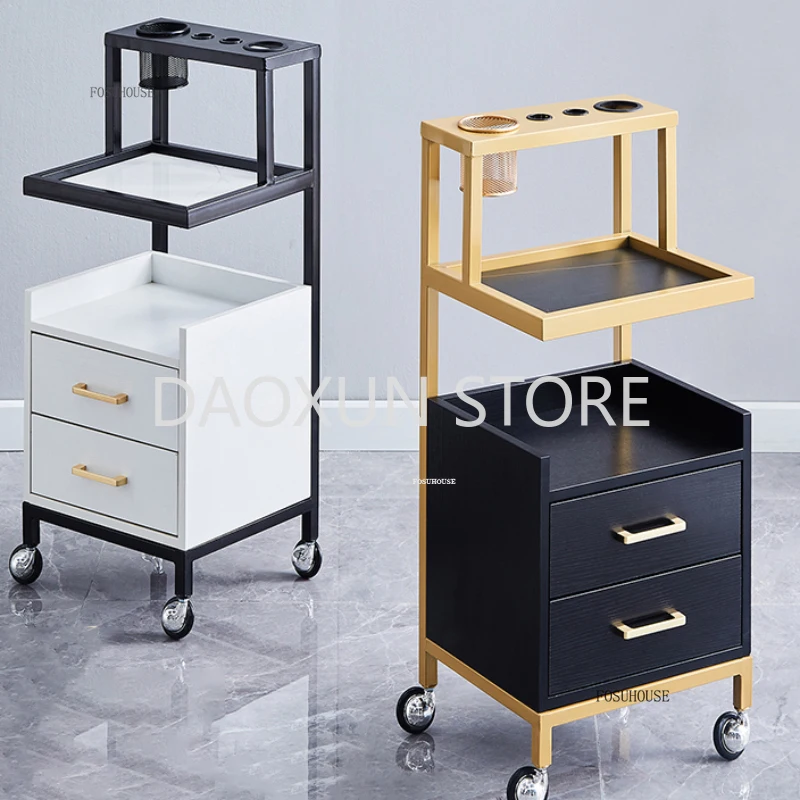 Modern Hair Salon Special Tool Salon Trolleys Barber Shop Spa Cabinet Nail Hair Shop Cutting Auxiliary Carts Salon Aesthetics