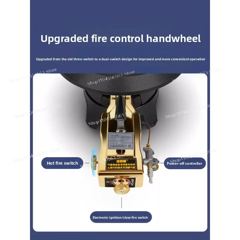 Fornello a gas singolo a risparmio energetico: piano cottura a fuoco feroce di livello commerciale per cucina (gas liquefatto)