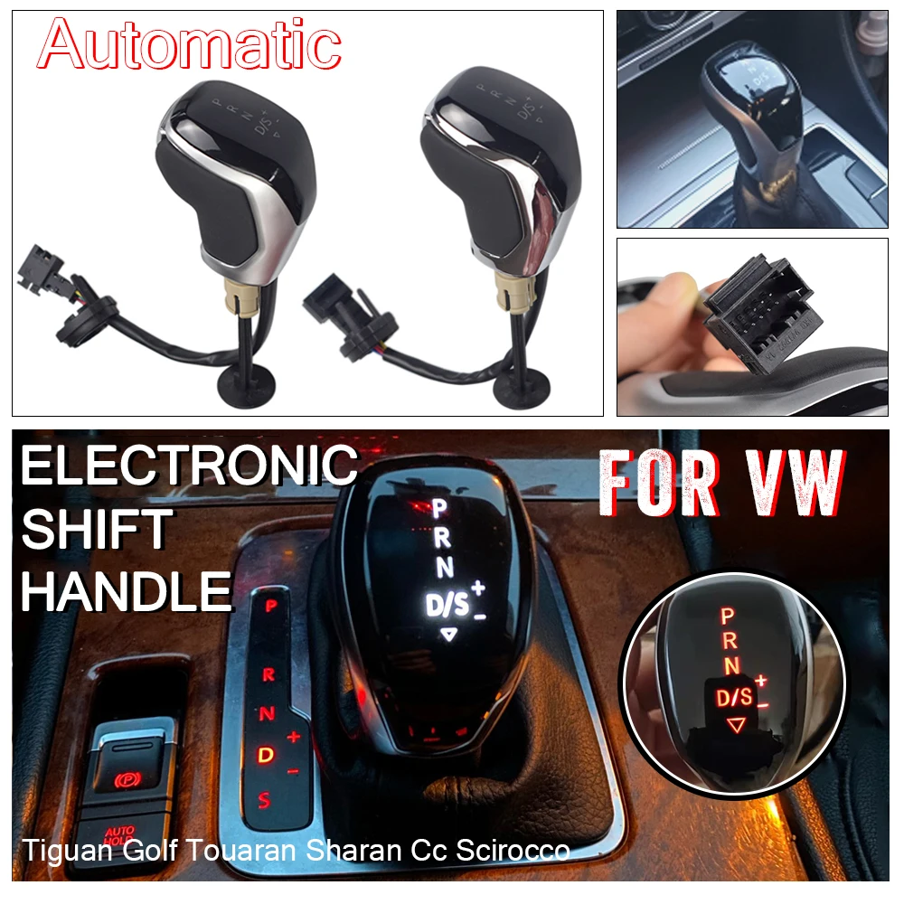 Otomatik elektronik LED vites topuzu için Volkswagen Tiguan Golf Touareg Skoda Octavia için Sharan Cc Passat Scirocco koltuk