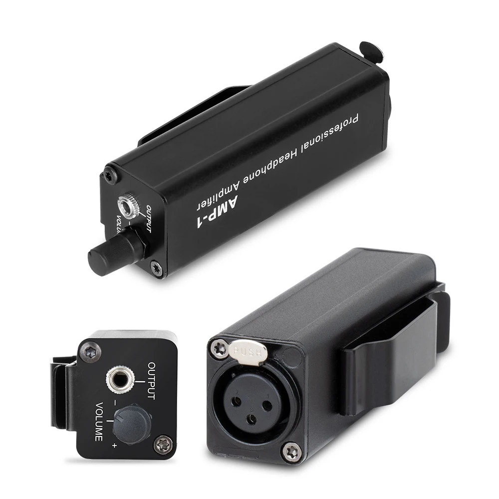 New Professional Headphones Amplifier Converter XLR To 3.5mm Audio Interface Mini Portable HiFi Headsets Amplifier Clip Mount