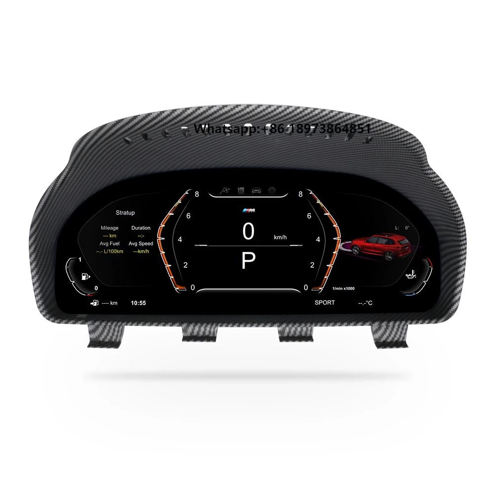 

Route Linux Car Instrument Display for 5 Series F10 Digital Cluster Support OEM Cars with HUD Speedometer
