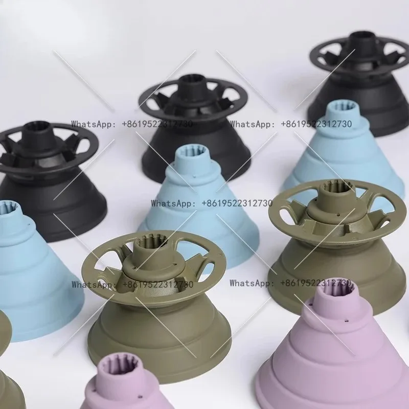 

Outdoor camping silicone folding filter cup filter smart cup