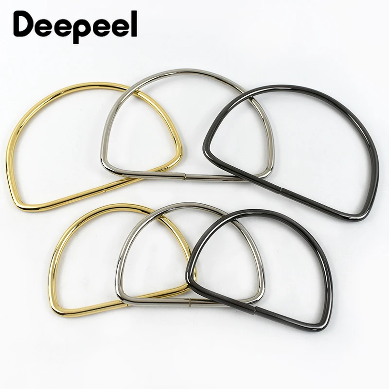 2/4/10Pcs 9/11cm Metal D Ring Bag Handles Purse Frame Women's Handbags Woven-bag Hamdle DIY Hardware Accessories Making Bags