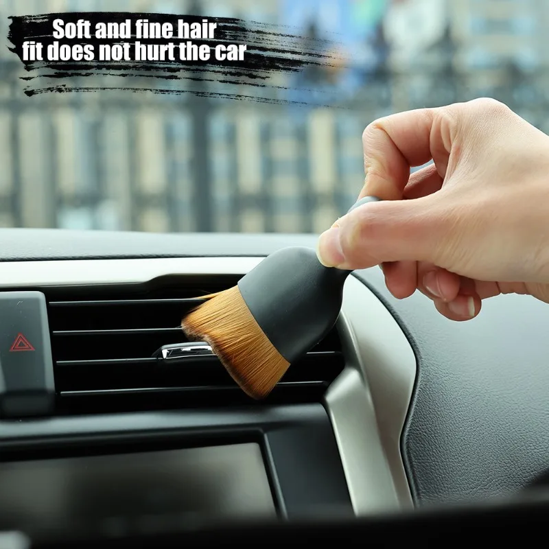 Multicolor Detailing Brush  Car Vent Cleaning Soft Brush Car Interior Cleaning Tool Artificial Car Brush Car Crevice Dusting