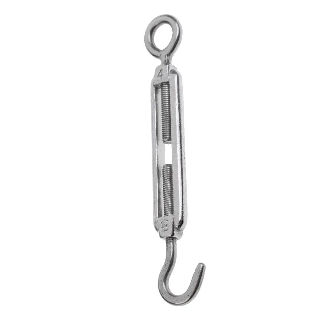 Straining Screw Adjuster Hook Eye Turnbuckle Stainless Steel Wire Rope Tightener Open Body Rigging Screw for Decking M