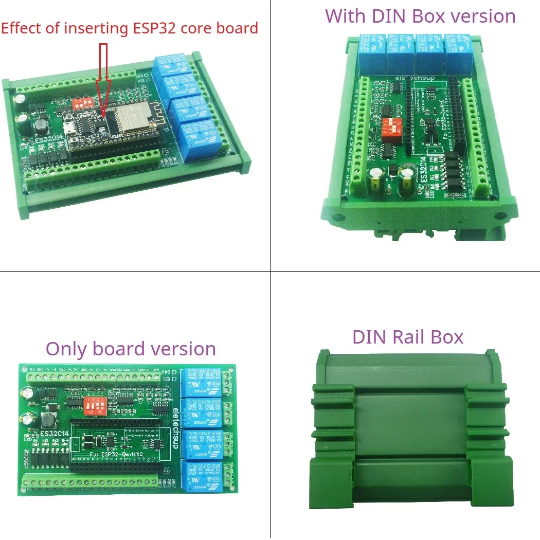 RS485 2AO 2AI 4DI 4DO ESP32 Multifunction Expansion Board Modbus Wifi Relay Module for Arduino WEB MQTT Ethernet Network Http