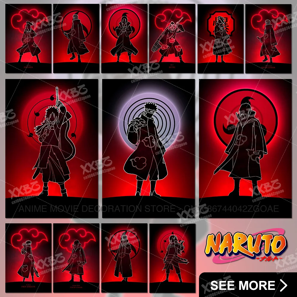 

1Pc NARUTO Poster Uchiha Itachi Painting Deidara Home Decor No Frame Pain Canvas Picture Akatsuki Wall Art Anime Wallpaper Mural