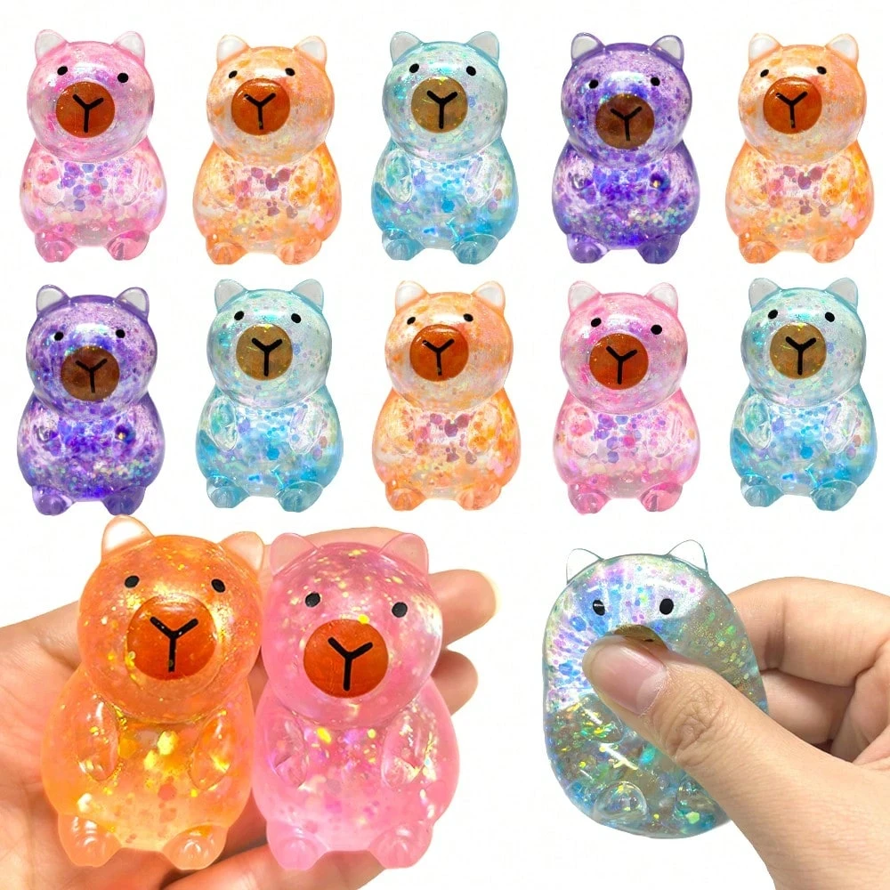 1 Piece Capybara-Shaped Squishy Toy, Slow Rebound Soft Sensory Fingertip Stress Relief Toy, Ultra-Soft Dough Texture Squeeze Ball, Portable Party Gift Game, Lively Atmosphere, Gift for Classmates and Students