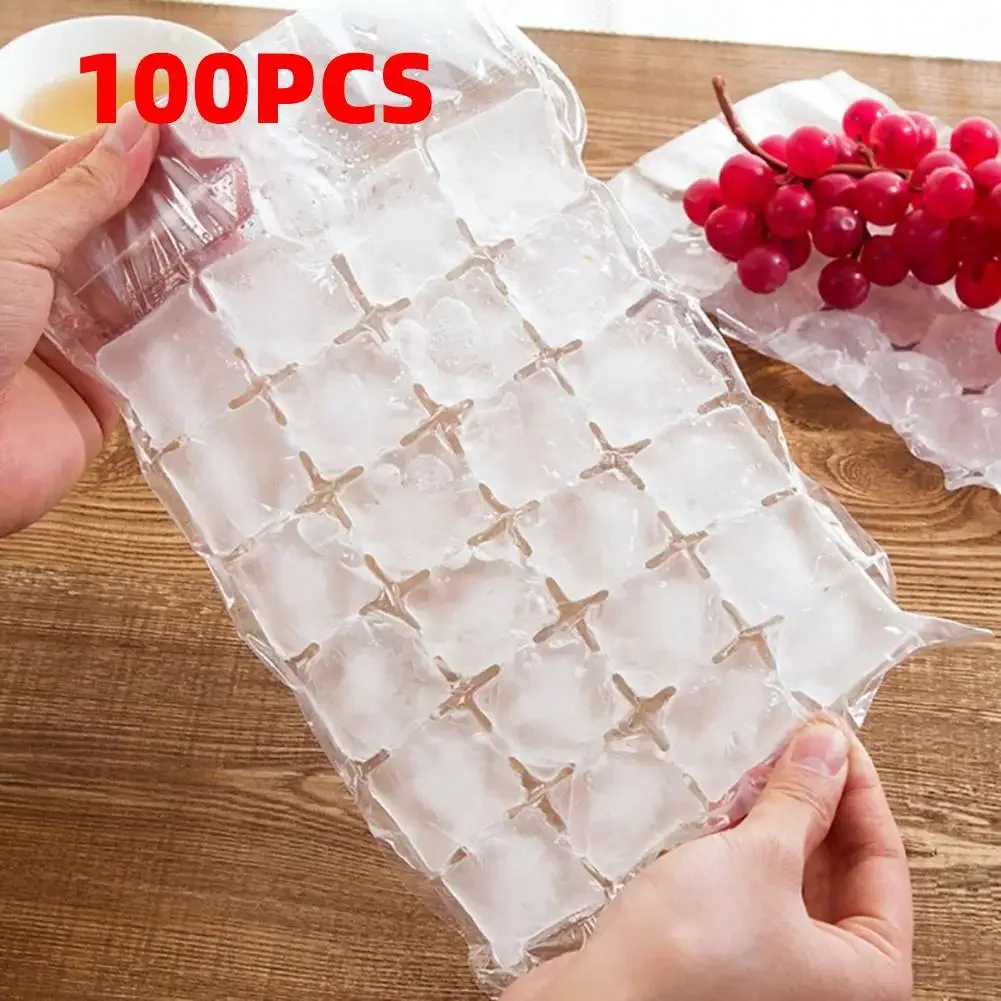 10-100Pcs Disposable Ice-making Bags Freezing Maker Ice Cube Bag Self-Seal Ice-making For Summer DIY Drinking Ice Cube Tray Mold