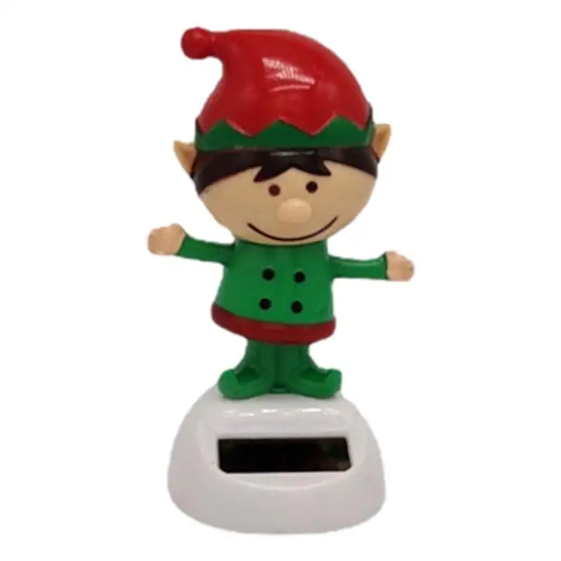 Solar Powered Bobble Head Toy Cartoon Elf Solar Dancing Toys Animated Bobble Dancer Solar Bobble Shaking Head Solar Dancing