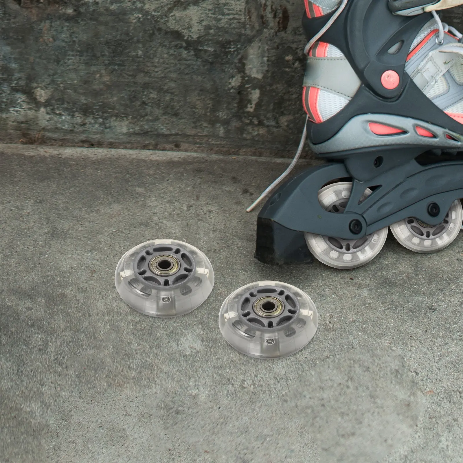 

4Pcs Flashing Skate Wheels 72Mm High Elasticity PU Inline Roller Replacement for Recreational Hockey Artistic Indoor Outdoor
