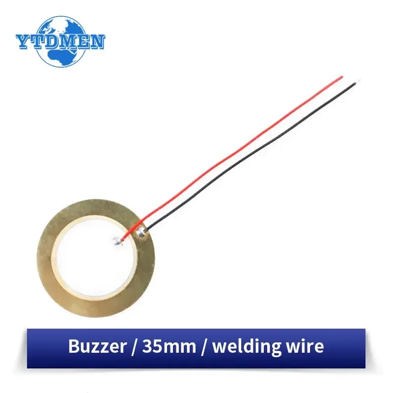 10 шт./20 шт., пьезоэлектрическая керамическая пластина, диаметр 12 мм, 15 мм, 18 мм, 20 мм, 27 мм, 35 мм, 50 мм с проводом для громкоговорителя