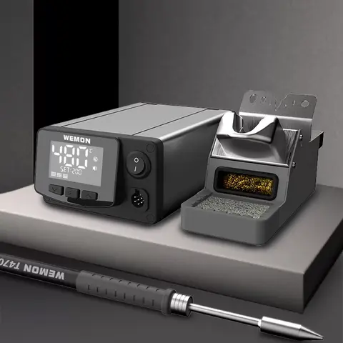 WEMON T470 400W 고출력 납땜 스테이션 고주파 산업용 지능형 납땜 인두 지원 T210 T245 핸들
